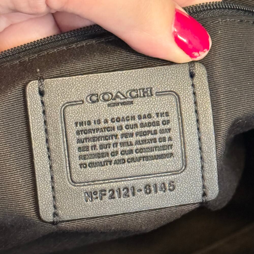 Coach Pennie Backpack Black 6145 Pebbled Leather Luxury Dark Academia Minimalist - Picture 13 of 13